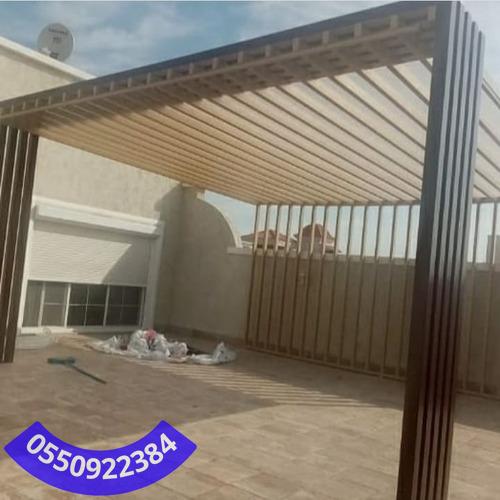 مظلة خشب وحديد للحدائق والبلكونات والسيارات بخصومات وضمان